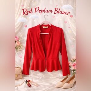 Hybrid & Company Red Tailored Blazer